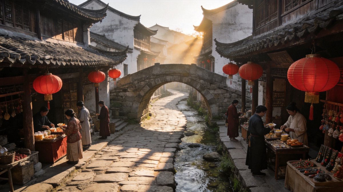 古镇街道场景